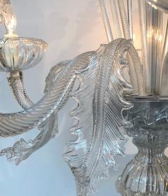 Large Venetian 6 Light Clear Glass Chandelier - 1930885