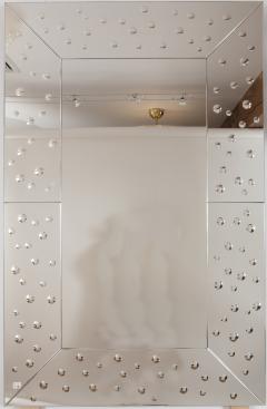 Large Venetian Etched Bubble Mirror Contemporary - 3039996