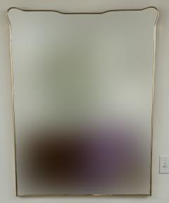 Large Vertical Mid Century Italian Design Brass Mirror - 4096354
