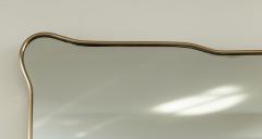 Large Vertical Mid Century Italian Design Brass Mirror - 4096357