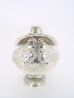 Large Very Ornate Hand Crafted Silver Plate Champagne Cooler Centerpiece - 3166817