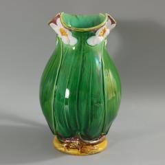 Large Victorian Minton Majolica Lily Jug Pitcher - 3368436