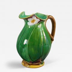 Large Victorian Minton Majolica Lily Jug Pitcher - 3372298