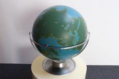 Large Vintage A J Nystrom Wall Mounted or Tabletop Activity Military Globe - 3934347