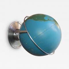 Large Vintage A J Nystrom Wall Mounted or Tabletop Activity Military Globe - 3940024