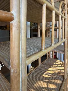 Large Vintage Arched Coastal Rattan Etag re Shelves and Storage - 4375523