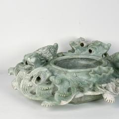 Large Vintage Chinese Dragon Bowl or Centerpiece Soapstone circa 1970 - 2738690