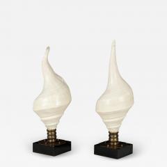 Large Vintage Conch Shell Lamps - 2532575