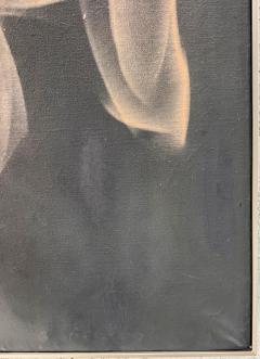Large Vintage Drifting Biomorphic Abstract Ethereal Painting - 4585959
