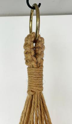 Large Vintage Macram Hand Knotted Hanging Pendant Decorative Piece - 4382313