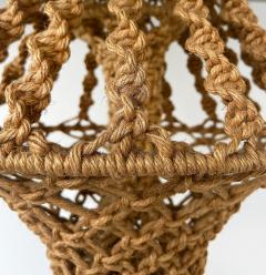 Large Vintage Macram Hand Knotted Hanging Pendant Decorative Piece - 4382317