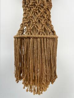 Large Vintage Macram Hand Knotted Hanging Pendant Decorative Piece - 4382326