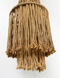 Large Vintage Macram Hand Knotted Hanging Pendant Decorative Piece - 4382327