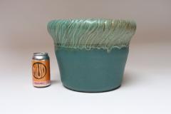 Large Vintage Matte Teal and Green Glazed Ceramic Planter Vase by Deanna Nichols - 4453002