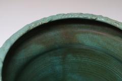 Large Vintage Matte Teal and Green Glazed Ceramic Planter Vase by Deanna Nichols - 4453004