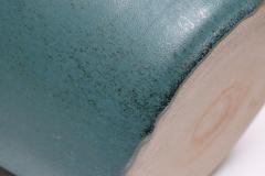 Large Vintage Matte Teal and Green Glazed Ceramic Planter Vase by Deanna Nichols - 4453007