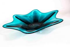 Large Vintage Murano Turquoise Centerpiece - 78968