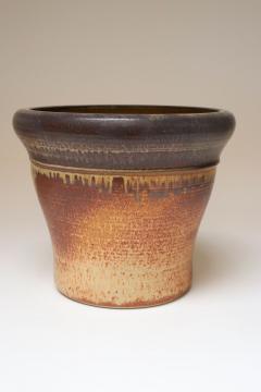 Large Vintage Studio Pottery Ombr Planter and Draining Saucer by Deanna Nichols - 4450151