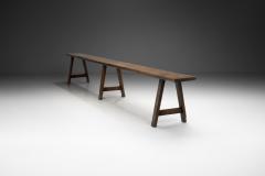 Large Wabi Sabi Style Solid Wood Bench France 19th Century - 3483303