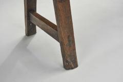 Large Wabi Sabi Style Solid Wood Bench France 19th Century - 3483310