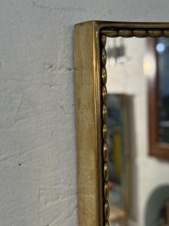 Large Wall Mirror with Beaded Gilt Frame Italy 1950s - 4353616