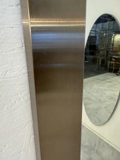 Large Wall Mirror with Wide Brushed Metal Frame - 4315680