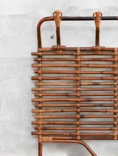 Large Wall Mounted Coat Rack In Wicker 1960s - 3737246