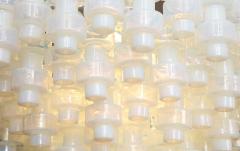 Large White Opalescent Murano Glass Chandelier - 2665159