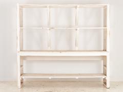 Large White Painted Wood Florists Shelf English mid 20th C  - 3701629