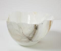 Large White Polished Onyx Bowl or Centerpiece - 3112330