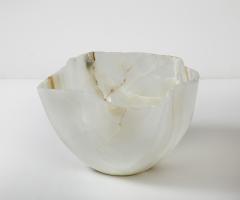 Large White Polished Onyx Bowl or Centerpiece - 3112338