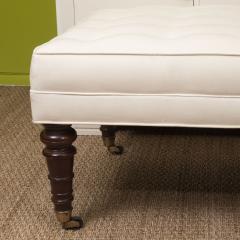Large White Tufted Ottoman - 1098424