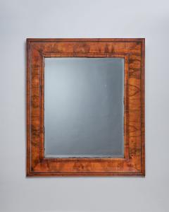 Large William and Mary 17th Century Figured Walnut Cushion Mirror c 1690 - 3130110