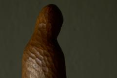 Large Woman and Child Sculpture in Hand Carved Wood Europe Mid 20th Century - 4608344