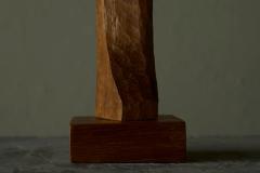 Large Woman and Child Sculpture in Hand Carved Wood Europe Mid 20th Century - 4608408