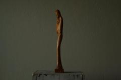 Large Woman and Child Sculpture in Hand Carved Wood Europe Mid 20th Century - 4608421