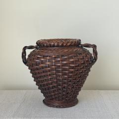 Large amphora form basket Japan Showa period - 4353658
