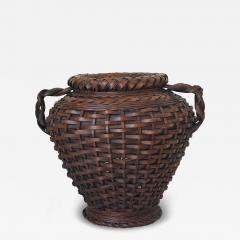 Large amphora form basket Japan Showa period - 4355045