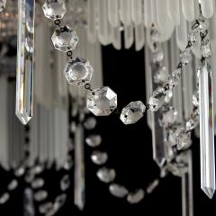Large and Impressive Bohemian Cut and Frosted Glass Chandelier - 4744507