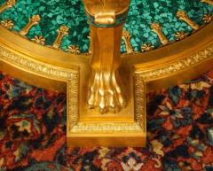 Large and Impressive Empire Style Ormolu and Malachite Center Table - 2458301