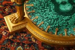 Large and Impressive Empire Style Ormolu and Malachite Center Table - 2458302