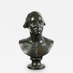 Large and Rare Patinated Bronze Bust of George Washington by F Barbedienne - 2436219