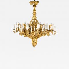 Large antique 19th century Russian ormolu chandelier - 4026148