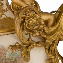Large antique French ormolu mounted porcelain vase - 4104094