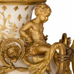 Large antique French ormolu mounted porcelain vase - 4104095