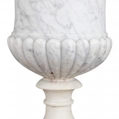 Large antique carved white marble Medici vase garden urn - 3239650