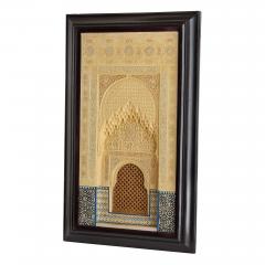 Large antique framed plaster relief model of Alhambra - 4272147
