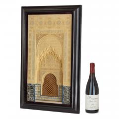 Large antique framed plaster relief model of Alhambra - 4272149