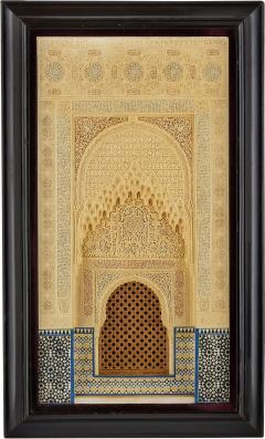 Large antique framed plaster relief model of Alhambra - 4277088