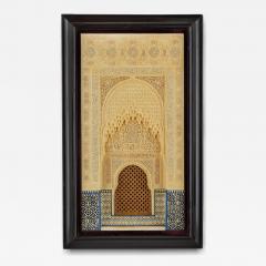 Large antique framed plaster relief model of Alhambra - 4277089